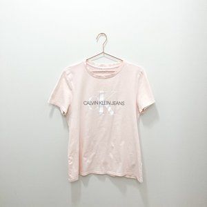 CALVIN KLEIN BABY PINK GRAPHIC LOGO T-SHIRT